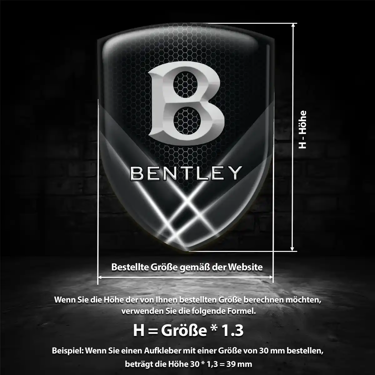 Bentley Aufkleber Wappen Auto Anspruchsvolles Design