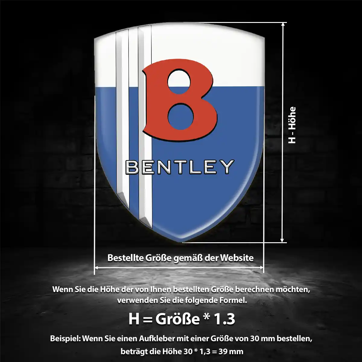 Bentley Aufkleber Wappen Auto Edles Design