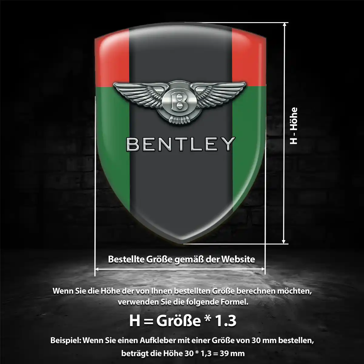 Bentley Aufkleber Wappen Auto Elegantes Design