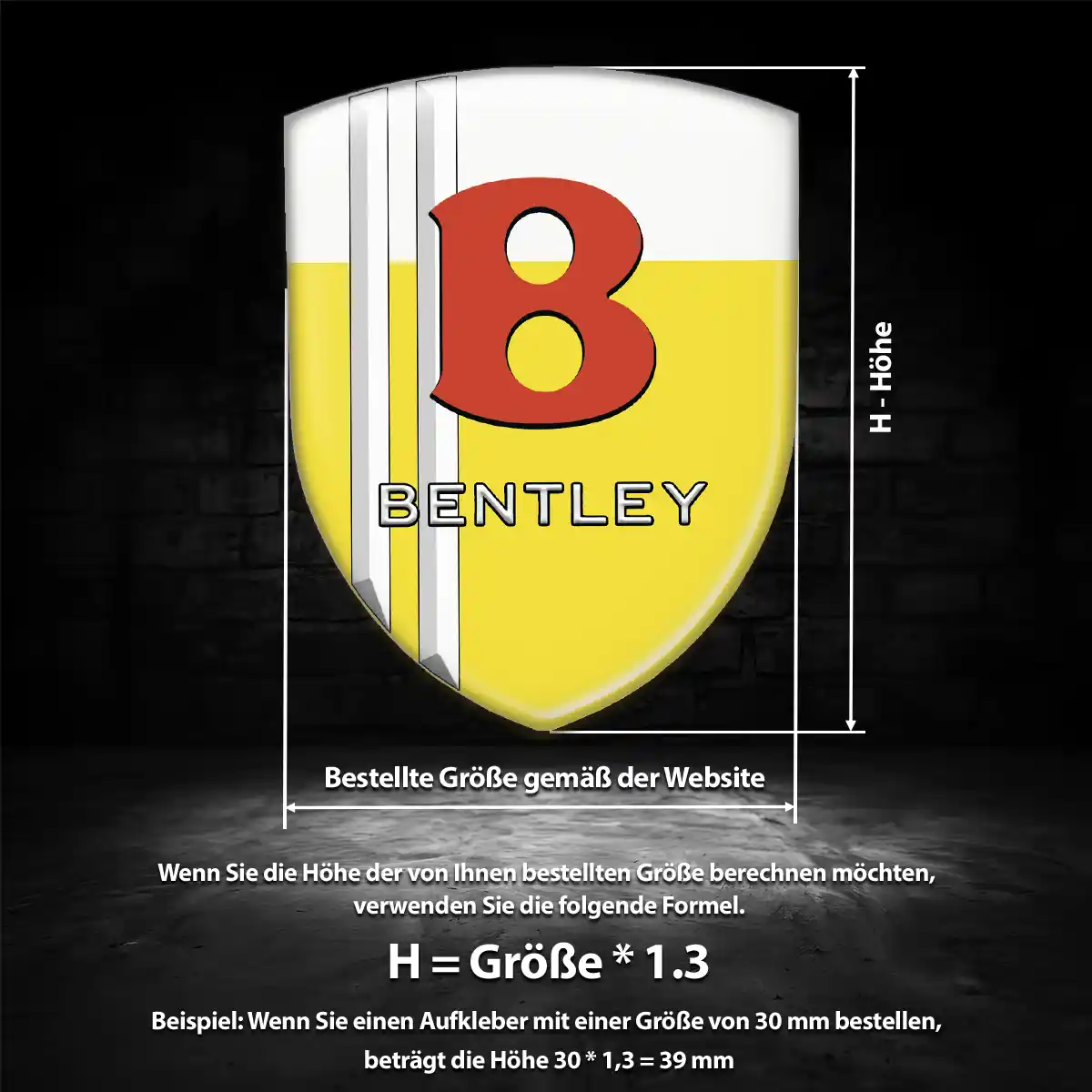 Bentley Aufkleber Wappen Auto Exterieurdesign