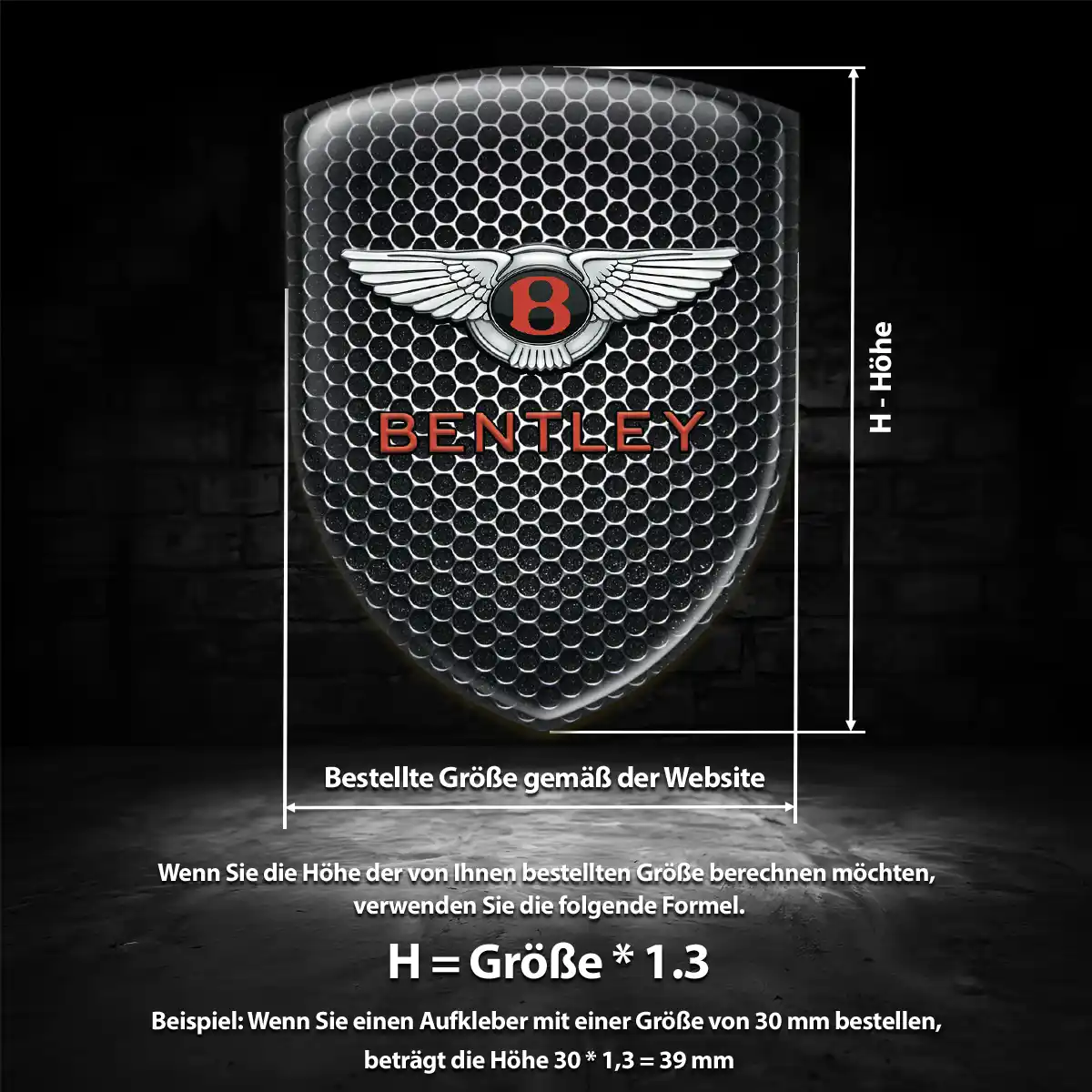 Bentley Aufkleber Wappen Auto Hohe Qualität