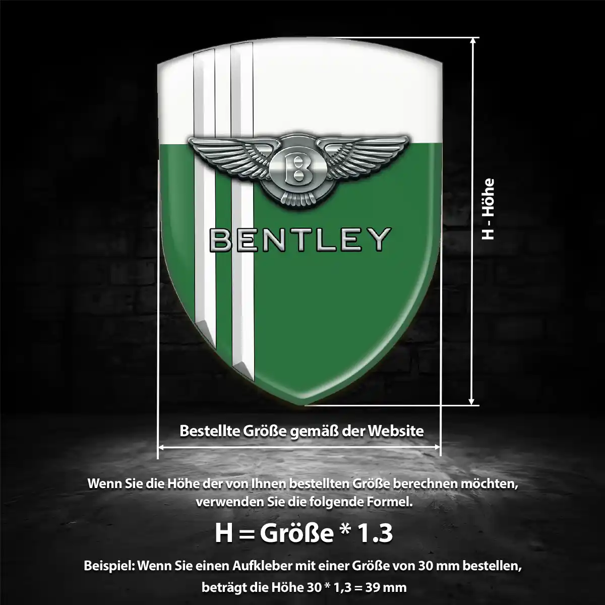 Bentley Aufkleber Wappen Auto Limitierte Auflage