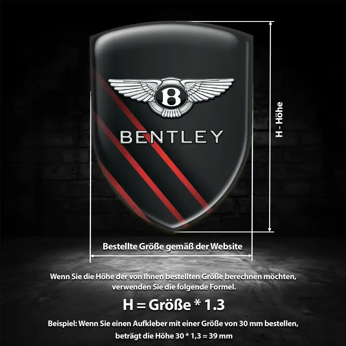 Bentley Aufkleber Wappen Auto Modernes Design