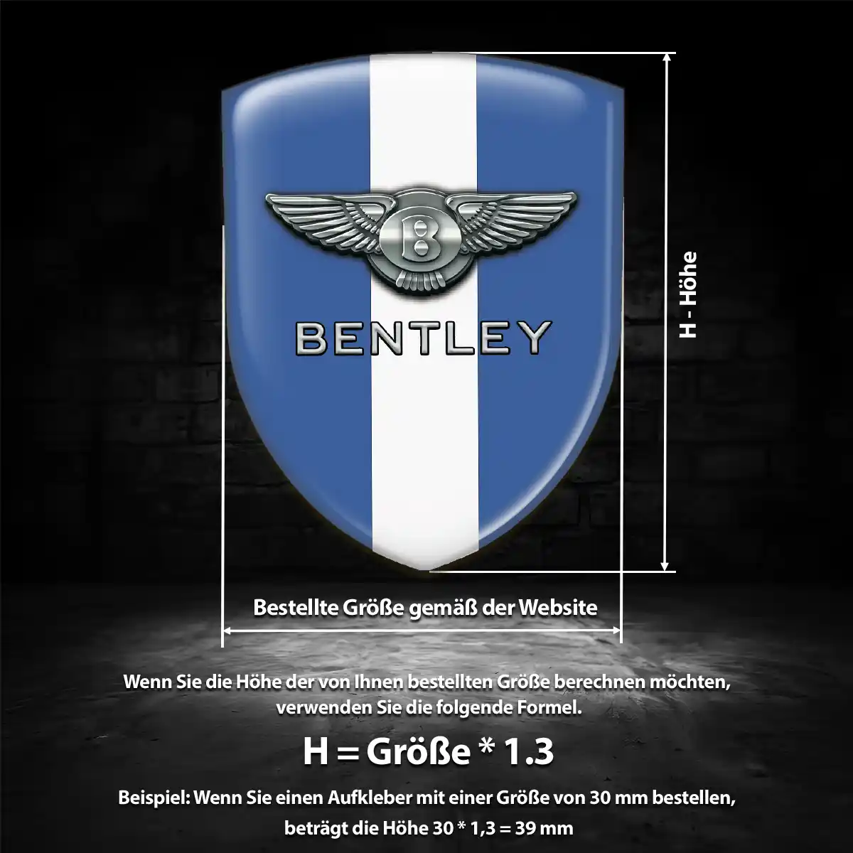 Bentley Aufkleber Wappen Auto Spitzenqualität