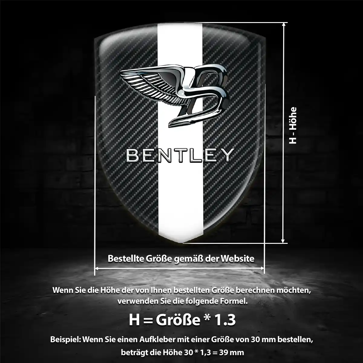 Bentley Aufkleber Wappen Auto Stilvolles Design