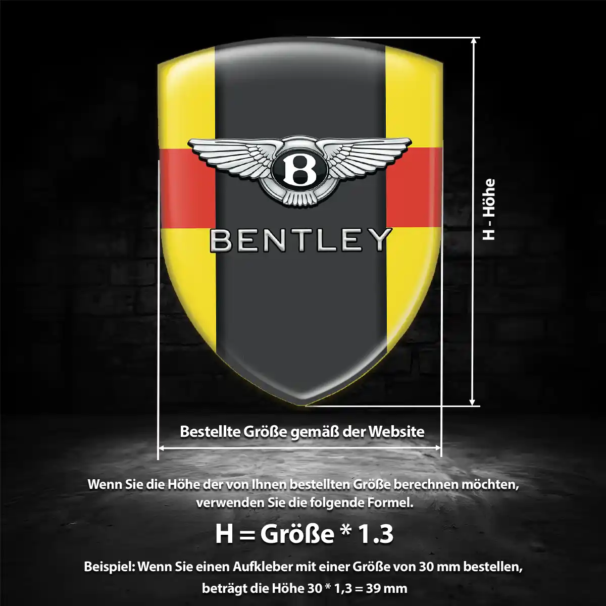 Bentley Aufkleber Wappen Emblem Auto Exterieurdesign