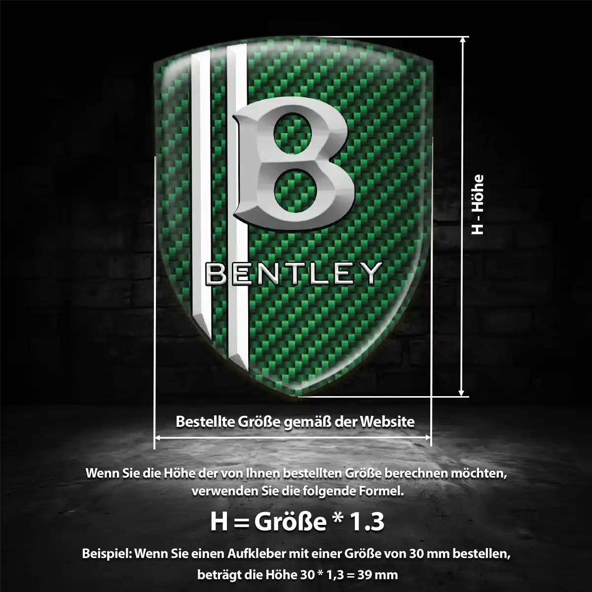 Bentley Aufkleber Wappen Emblem Auto Modernes Design