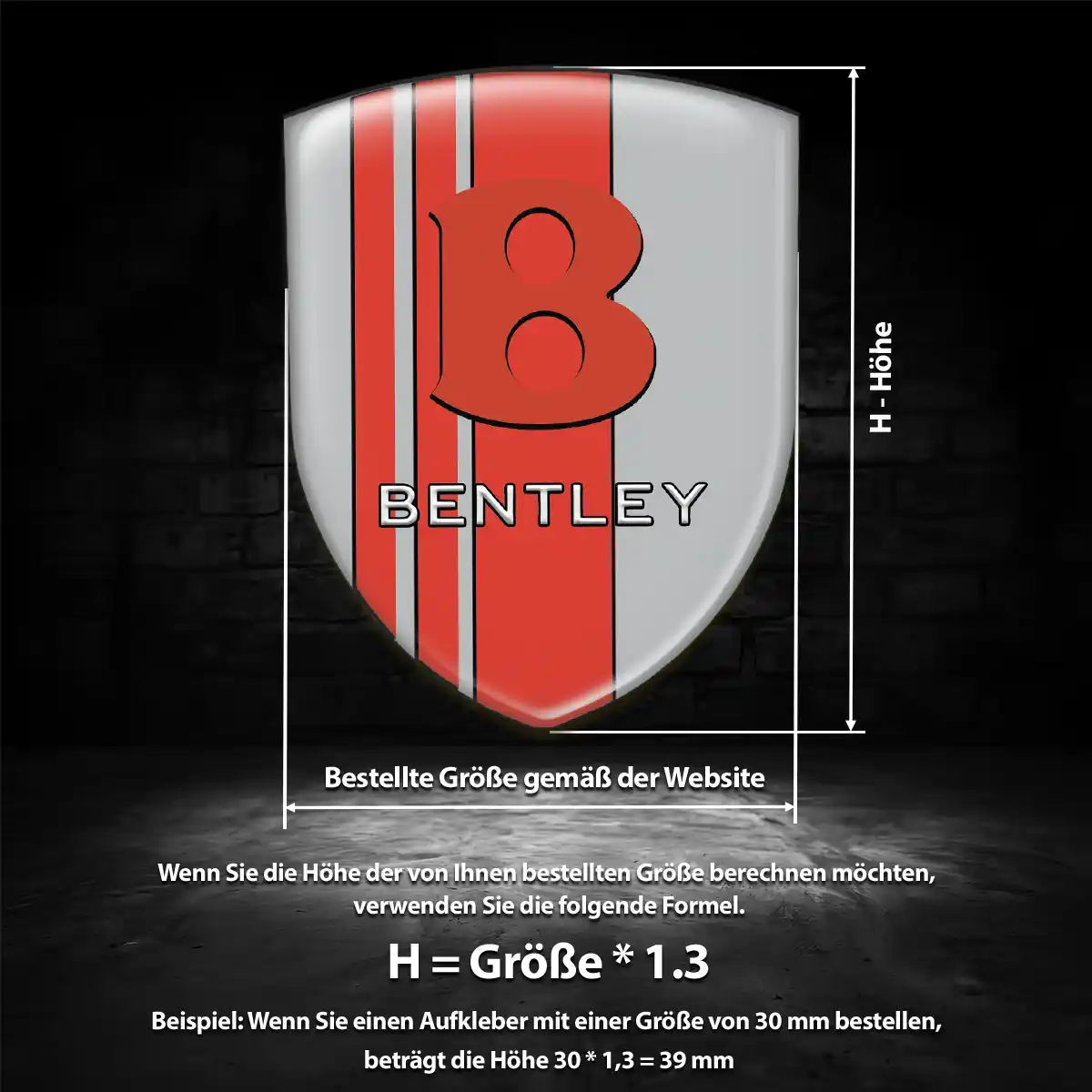 Bentley Aufkleber Wappen Emblem Auto Stilvolles Design