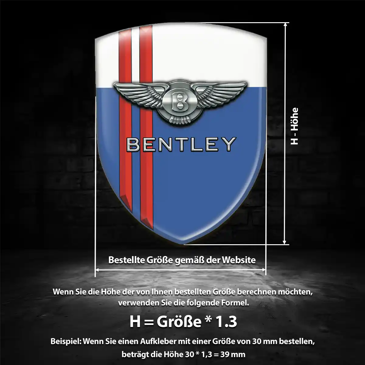 Bentley Aufkleber Wappen Emblem Limitierte Auflage