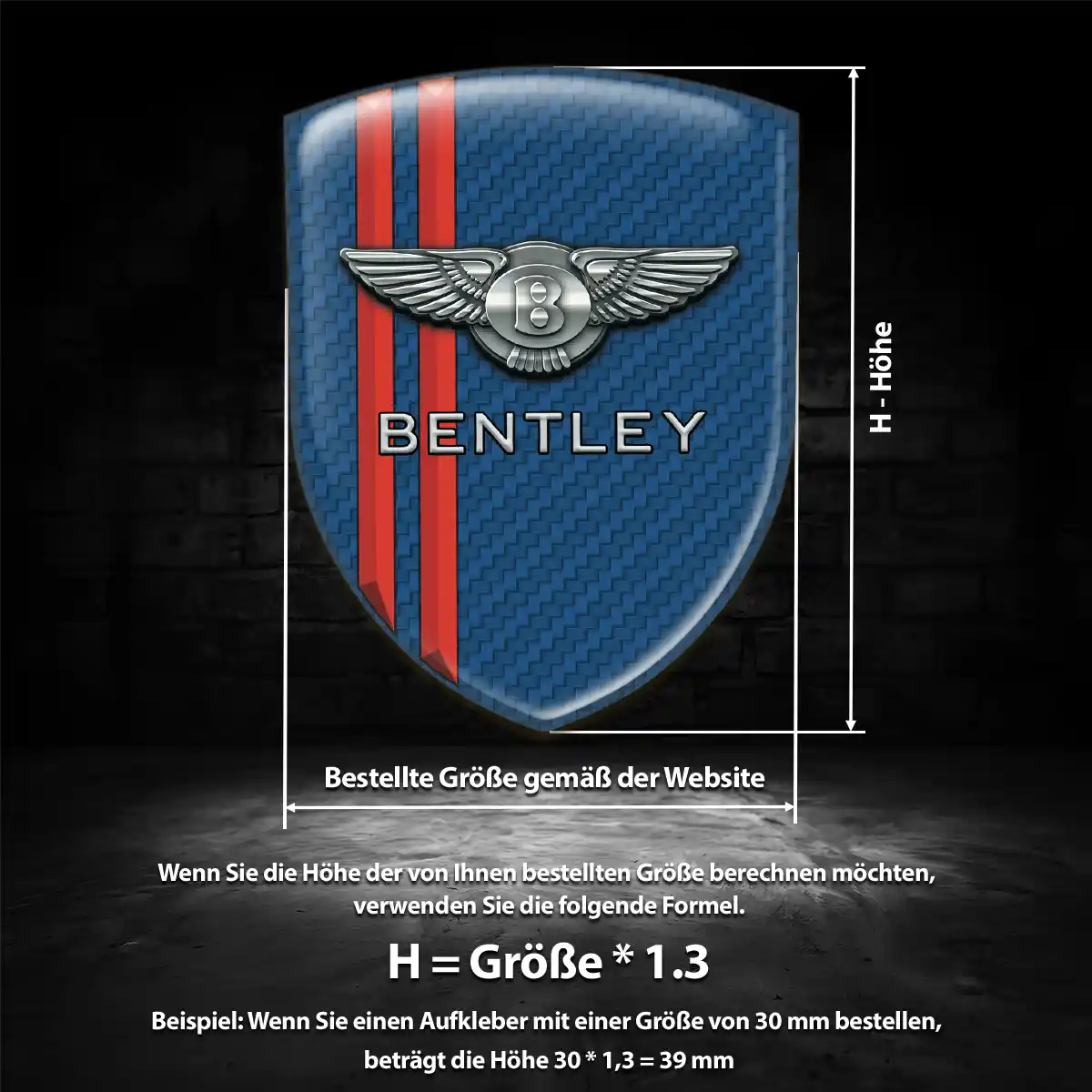 Bentley Aufkleber Wappen Exterieurdesign