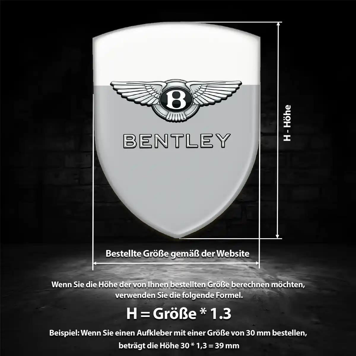 Bentley Aufkleber Wappen Hohe Qualität