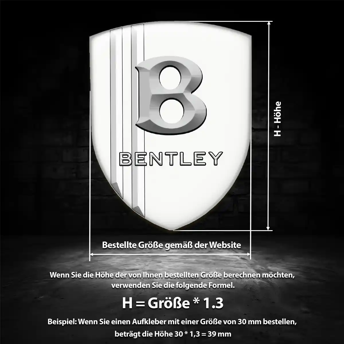 Bentley Aufkleber Wappen Limitierte Auflage