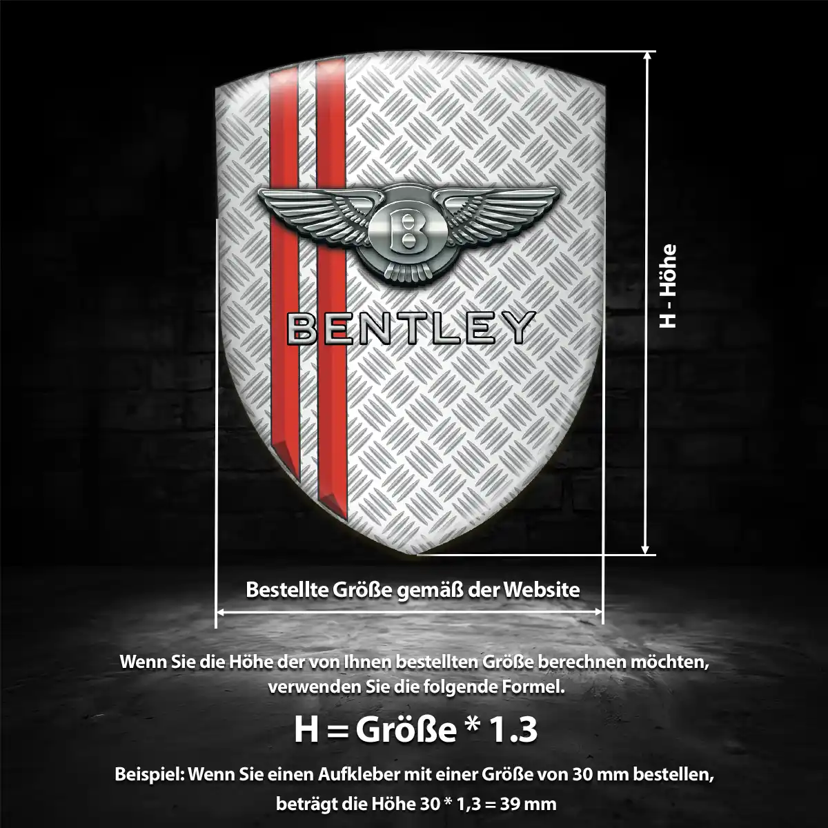 Bentley Aufkleber Wappen Premium-Edition