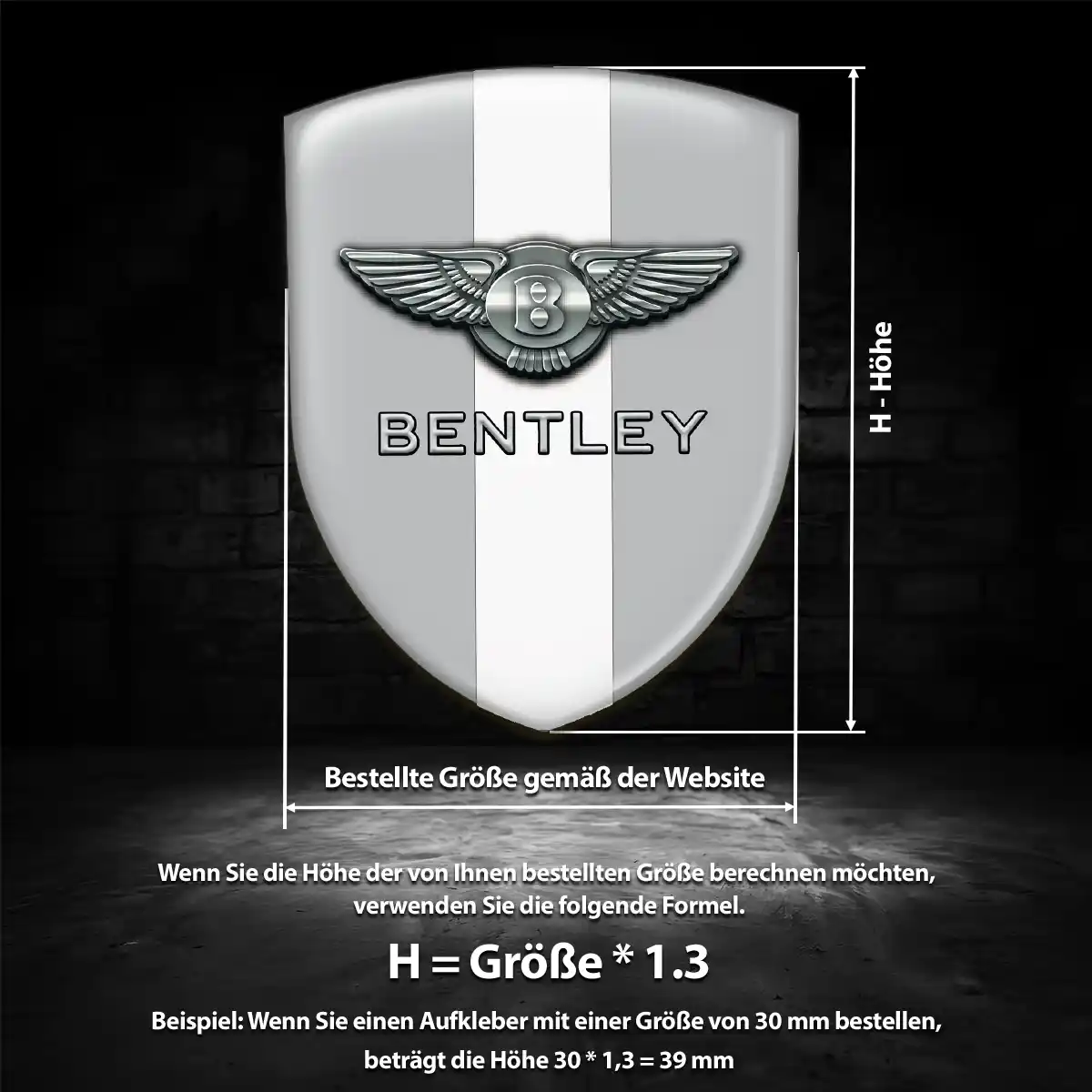Bentley Emblem Aufkleber Ausdrucksstarkes Design