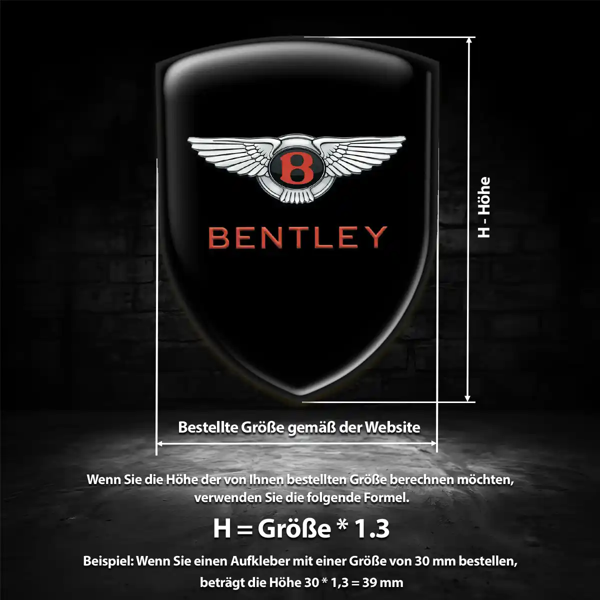 Bentley Emblem Aufkleber Auto Ausdrucksstarkes Design