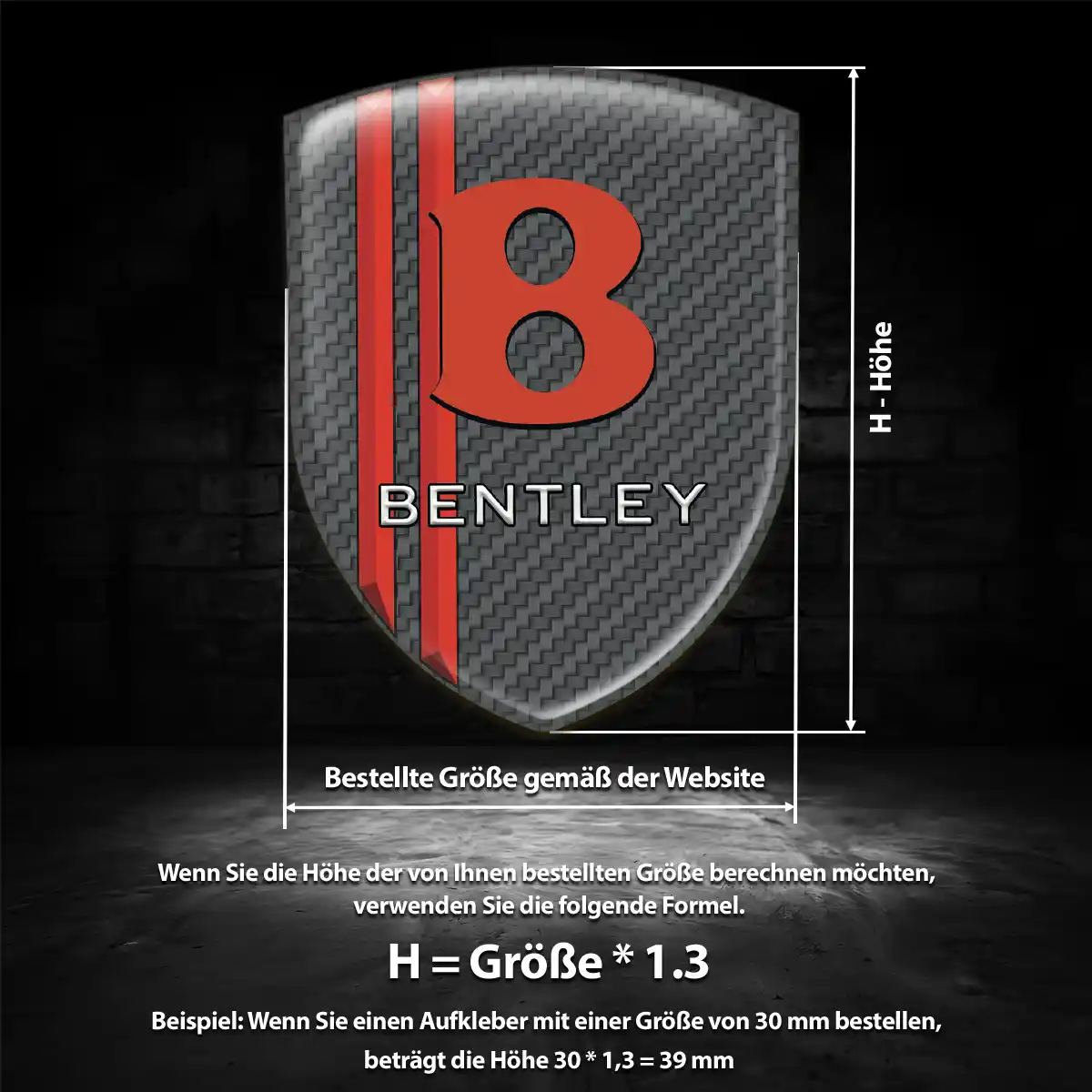 Bentley Emblem Aufkleber Auto Exterieurdesign