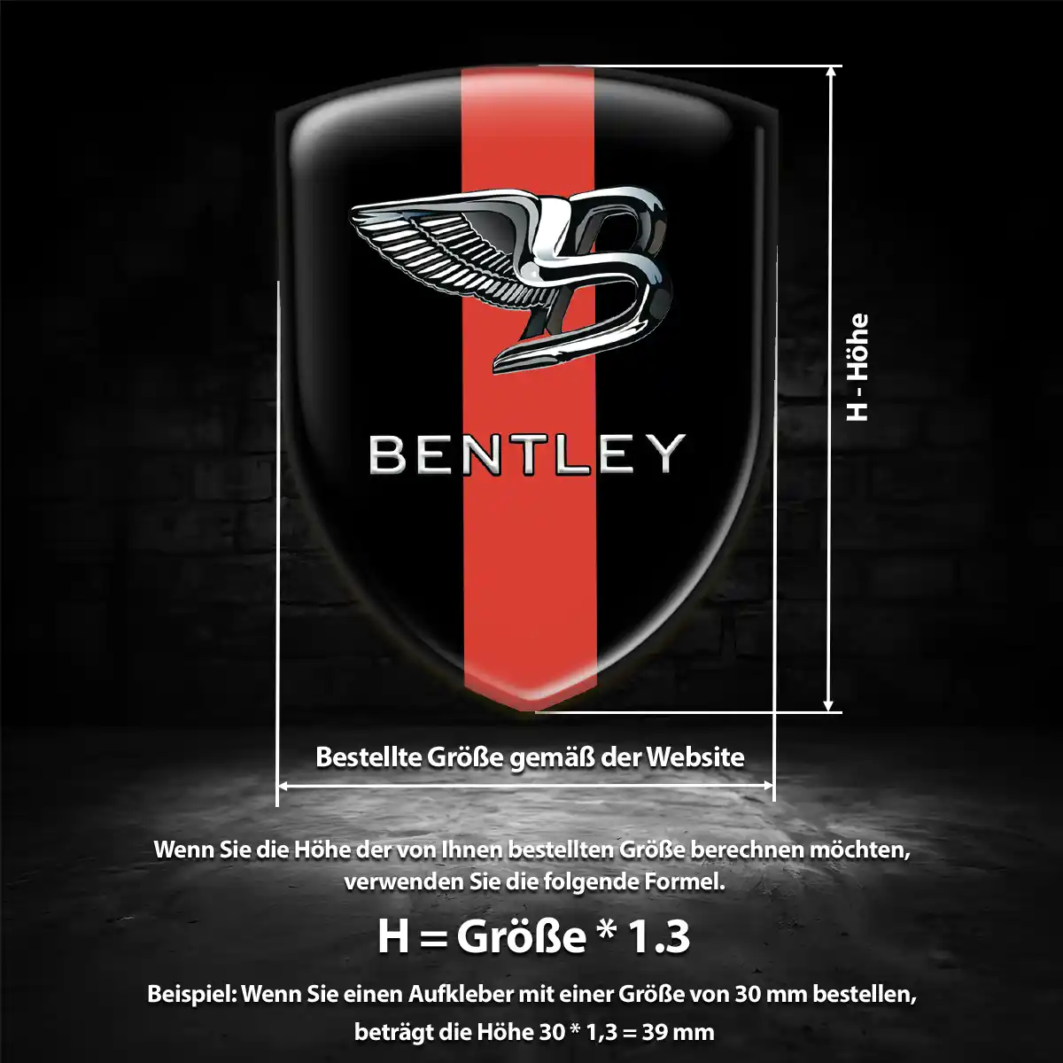 Bentley Emblem Aufkleber Auto Hohe Qualität