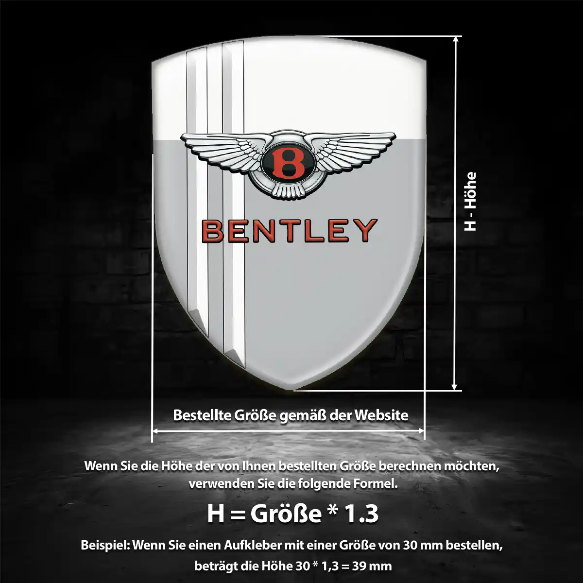 Bentley Emblem Aufkleber Auto Interieurdesign