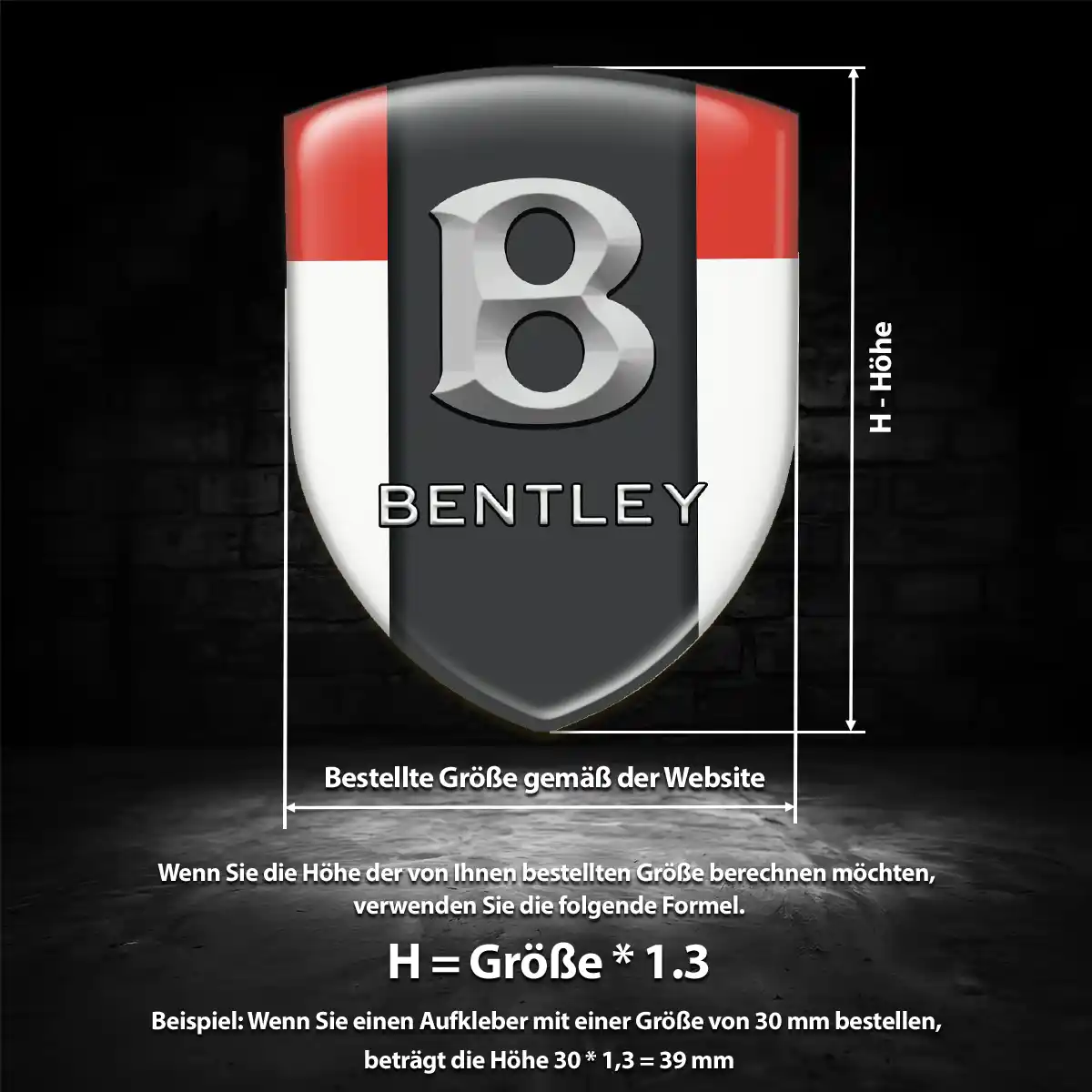 Bentley Emblem Aufkleber Auto Limitierte Auflage