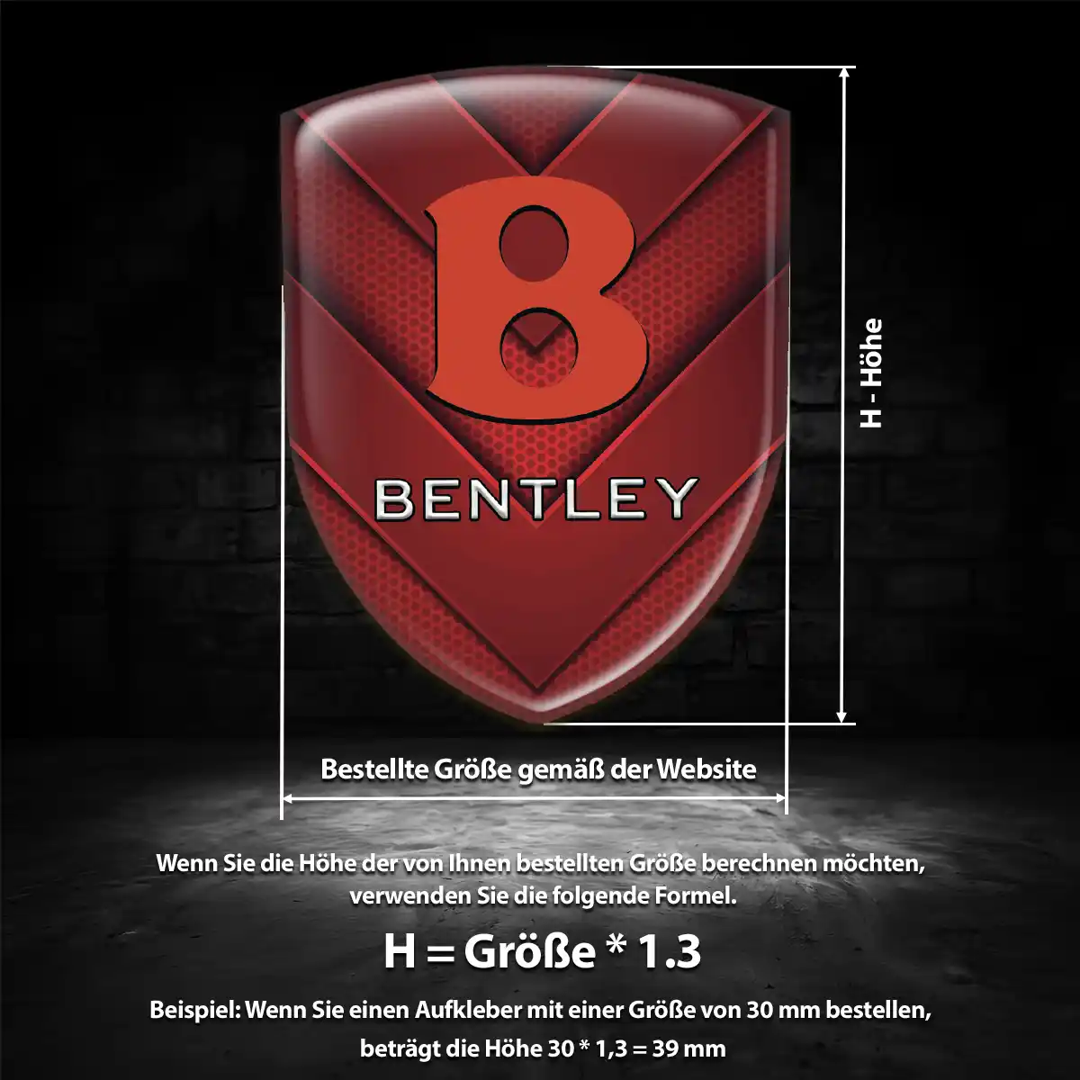 Bentley Emblem Aufkleber Auto Luxus-Edition