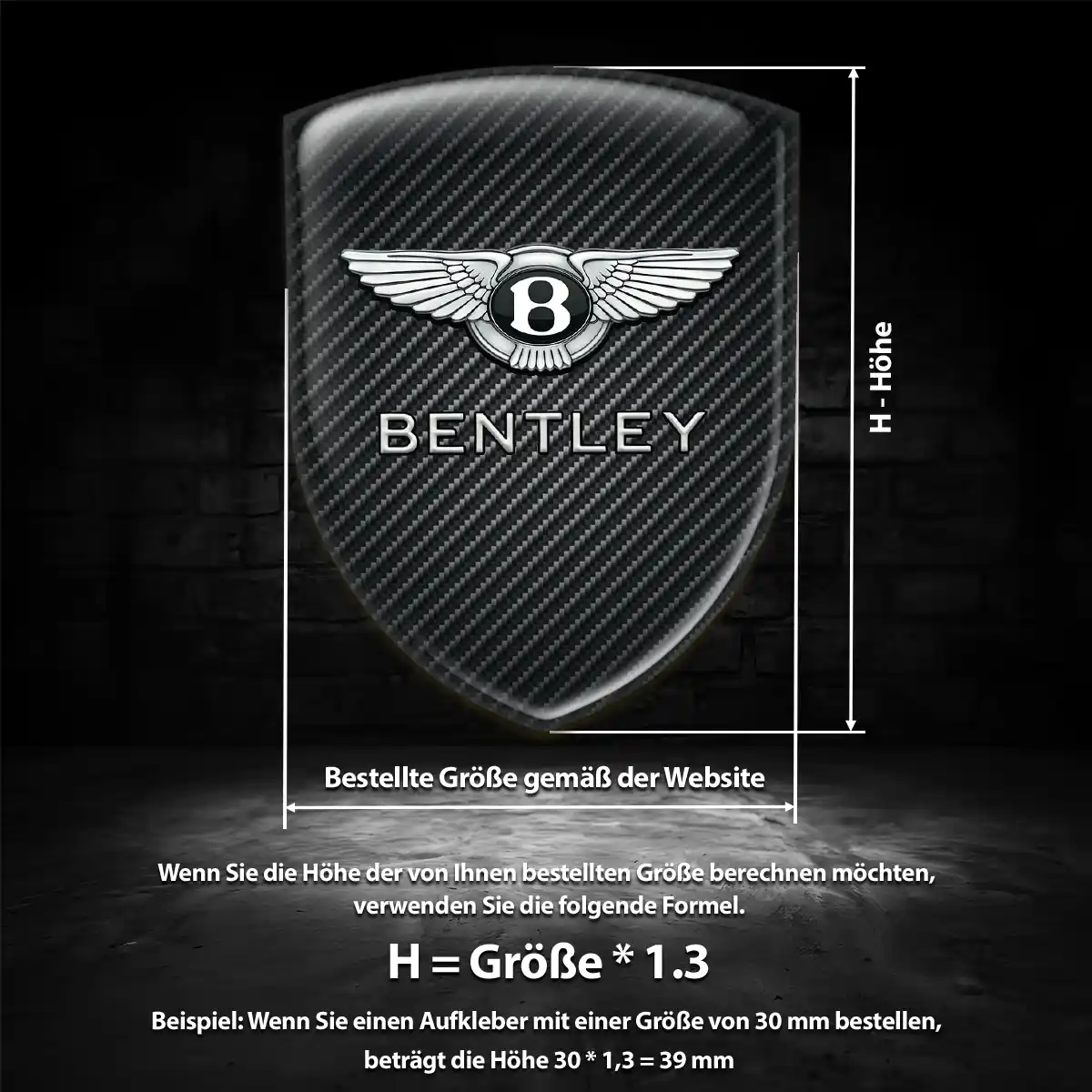 Bentley Emblem Aufkleber Auto Modernes Design