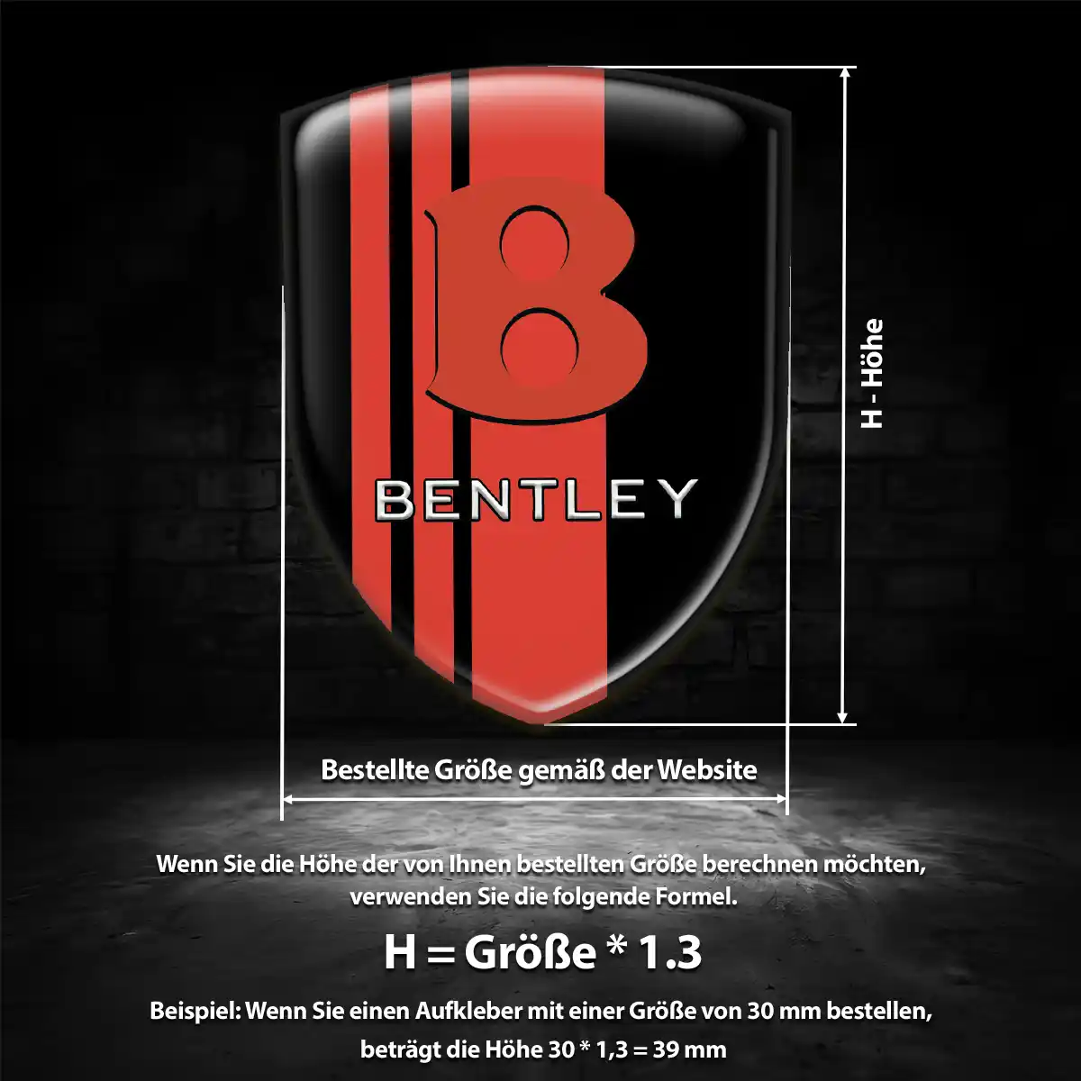 Bentley Emblem Aufkleber Auto Premium-Edition