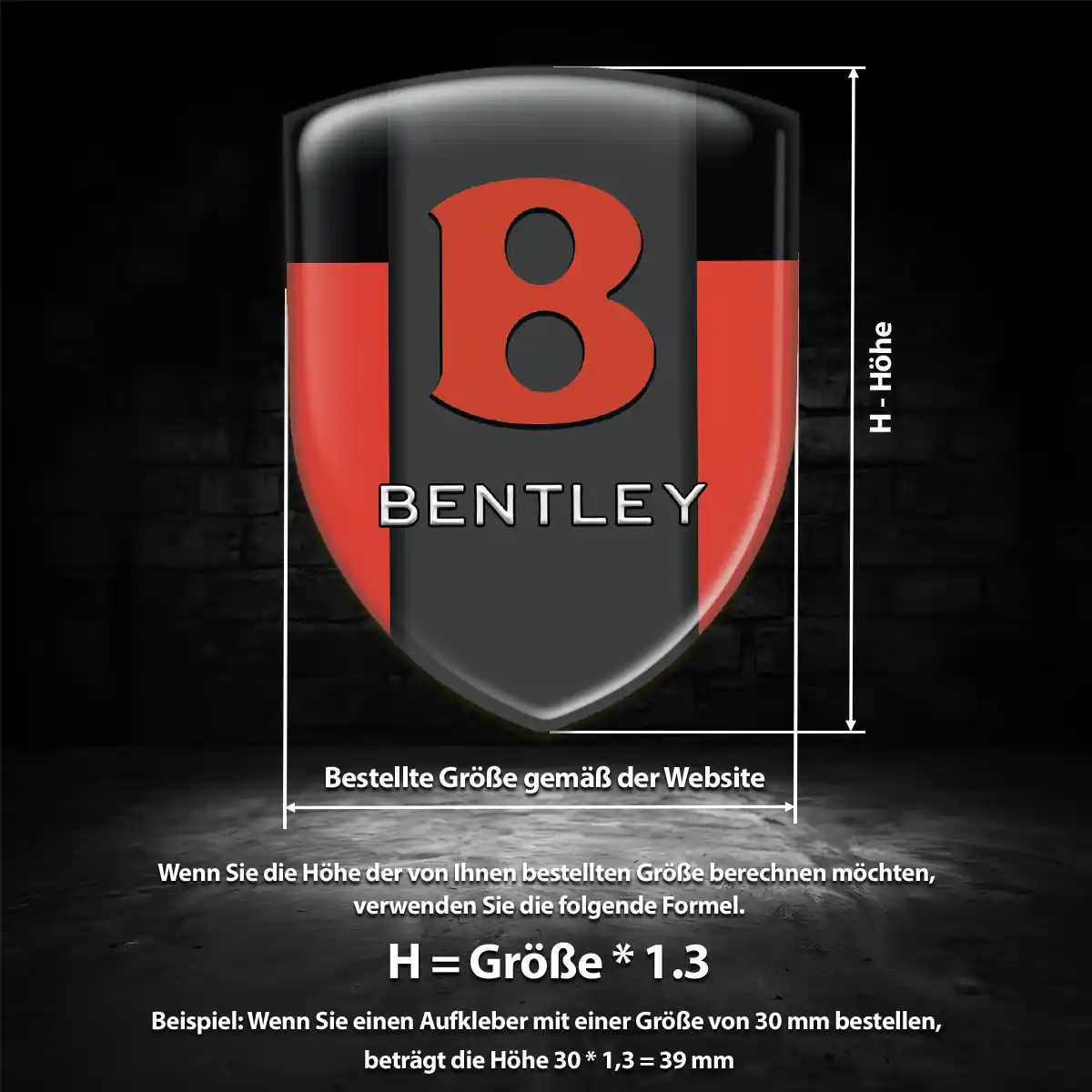 Bentley Emblem Aufkleber Auto Premiumqualität
