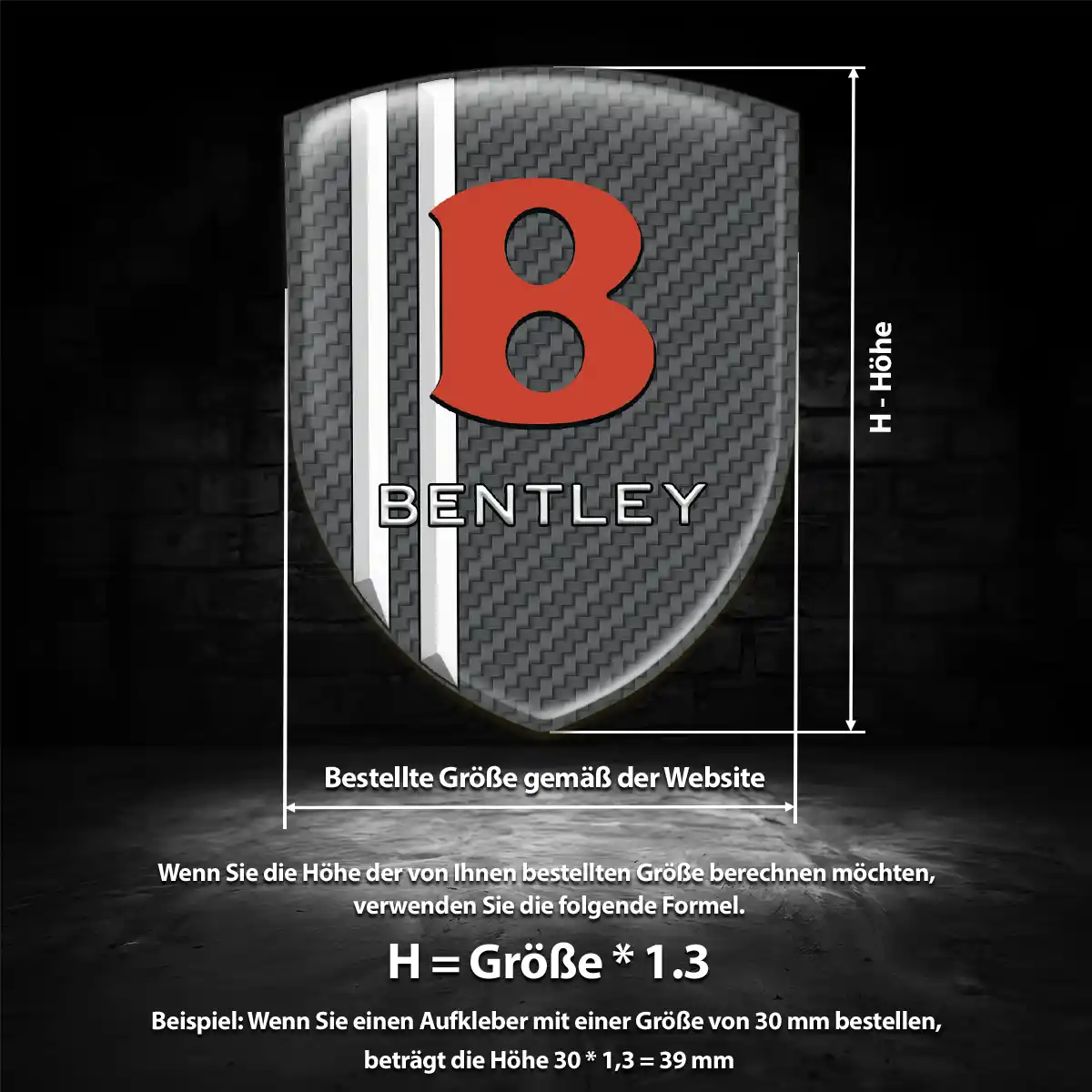 Bentley Emblem Aufkleber Auto Stilvolles Design