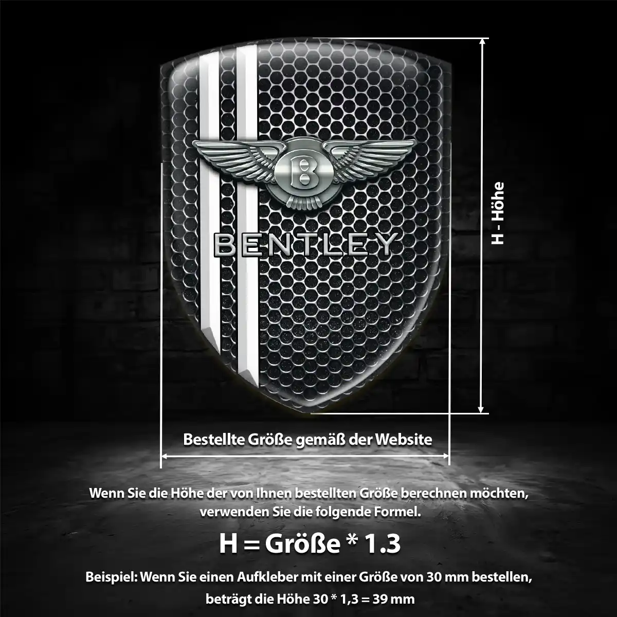 Bentley Emblem Aufkleber Auto Tuningfahrzeug