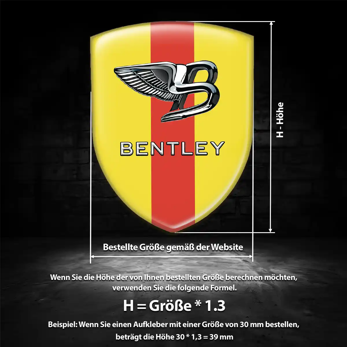 Bentley Emblem Aufkleber Edles Design