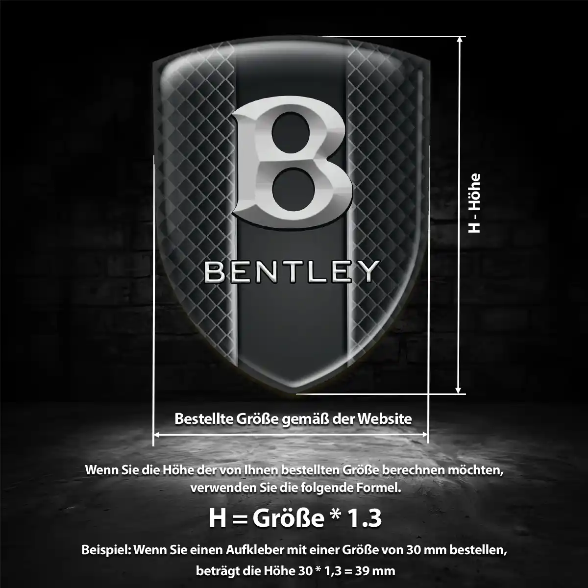 Bentley Emblem Aufkleber Höchste Qualität