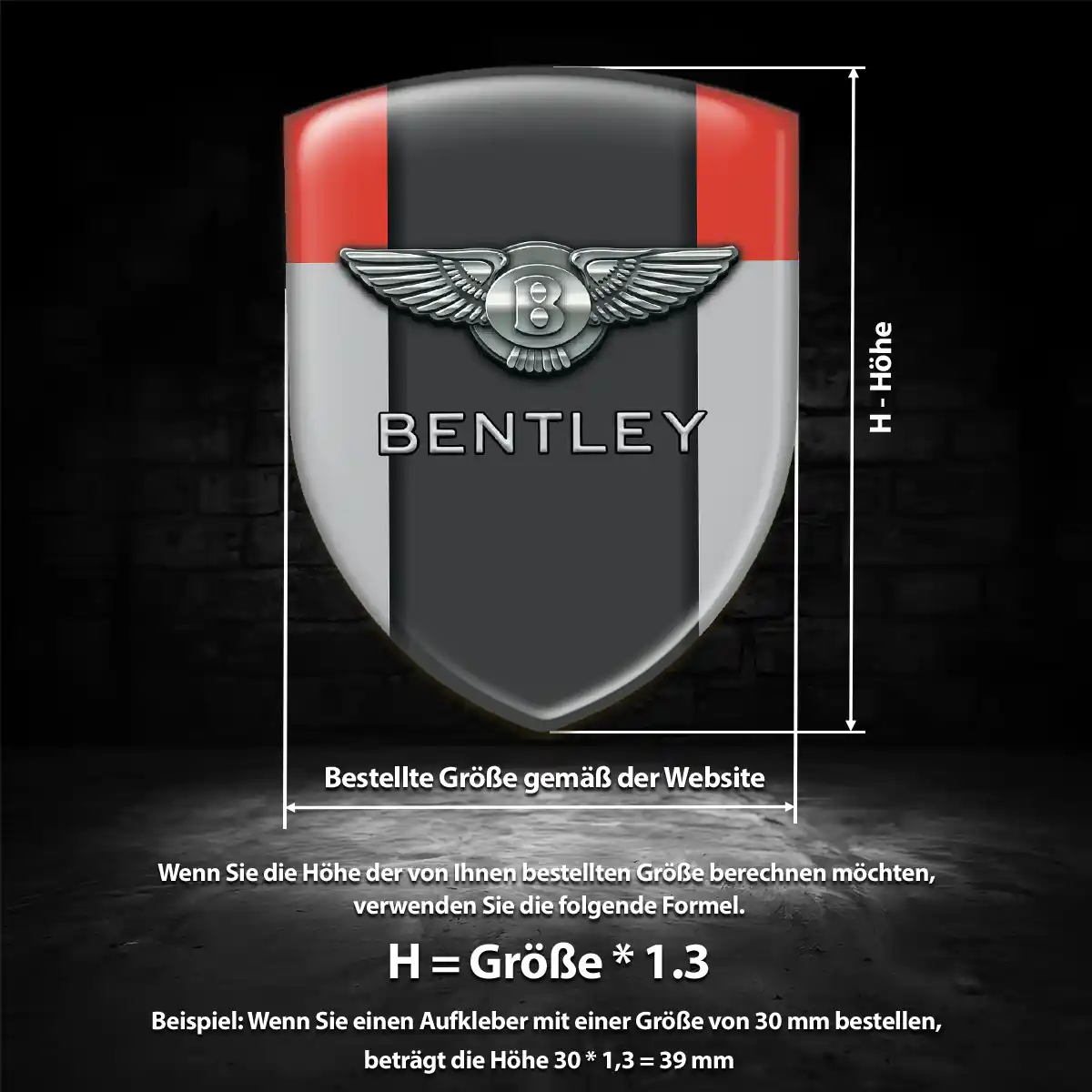 Bentley Emblem Aufkleber Hohe Qualität