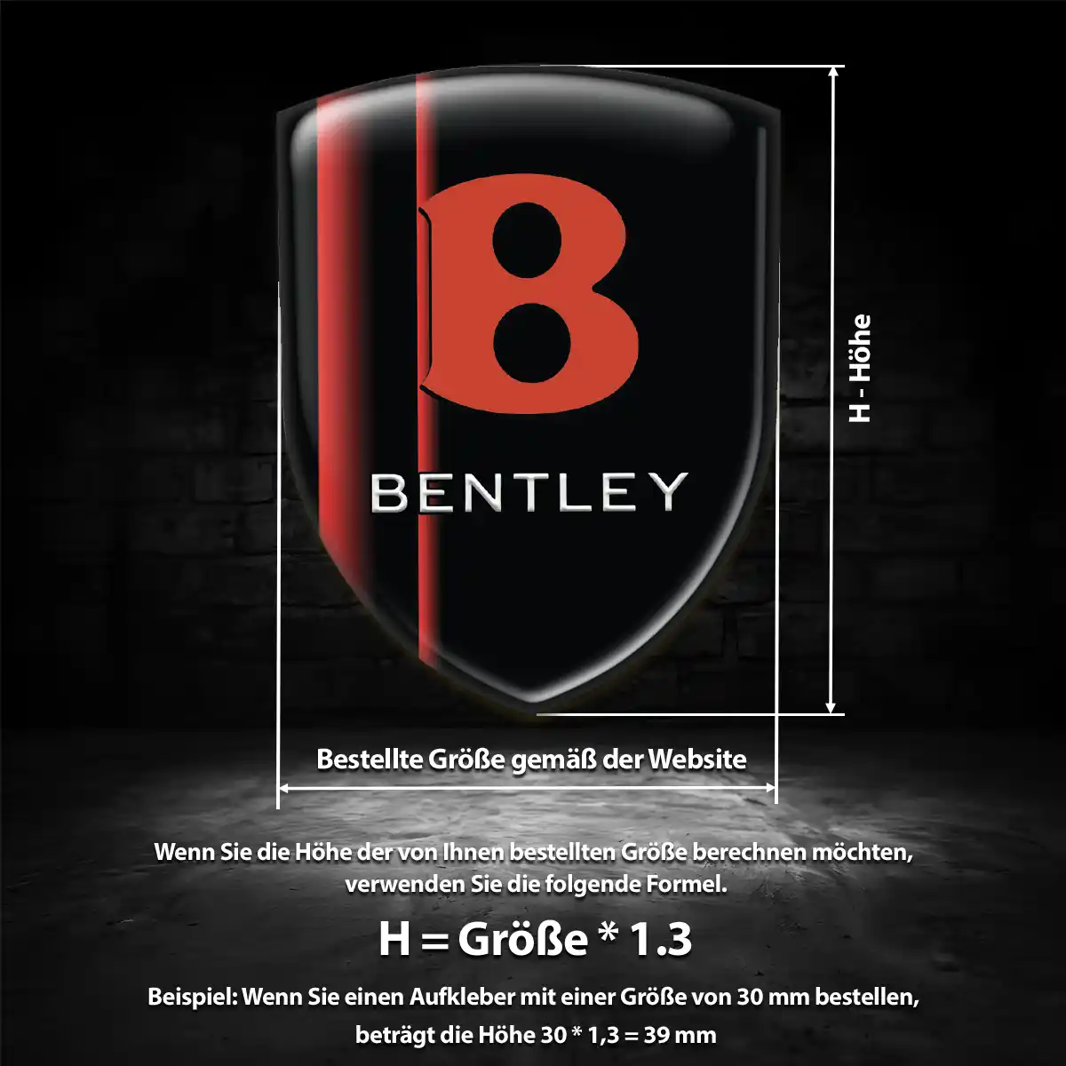 Bentley Emblem Aufkleber Limitierte Auflage