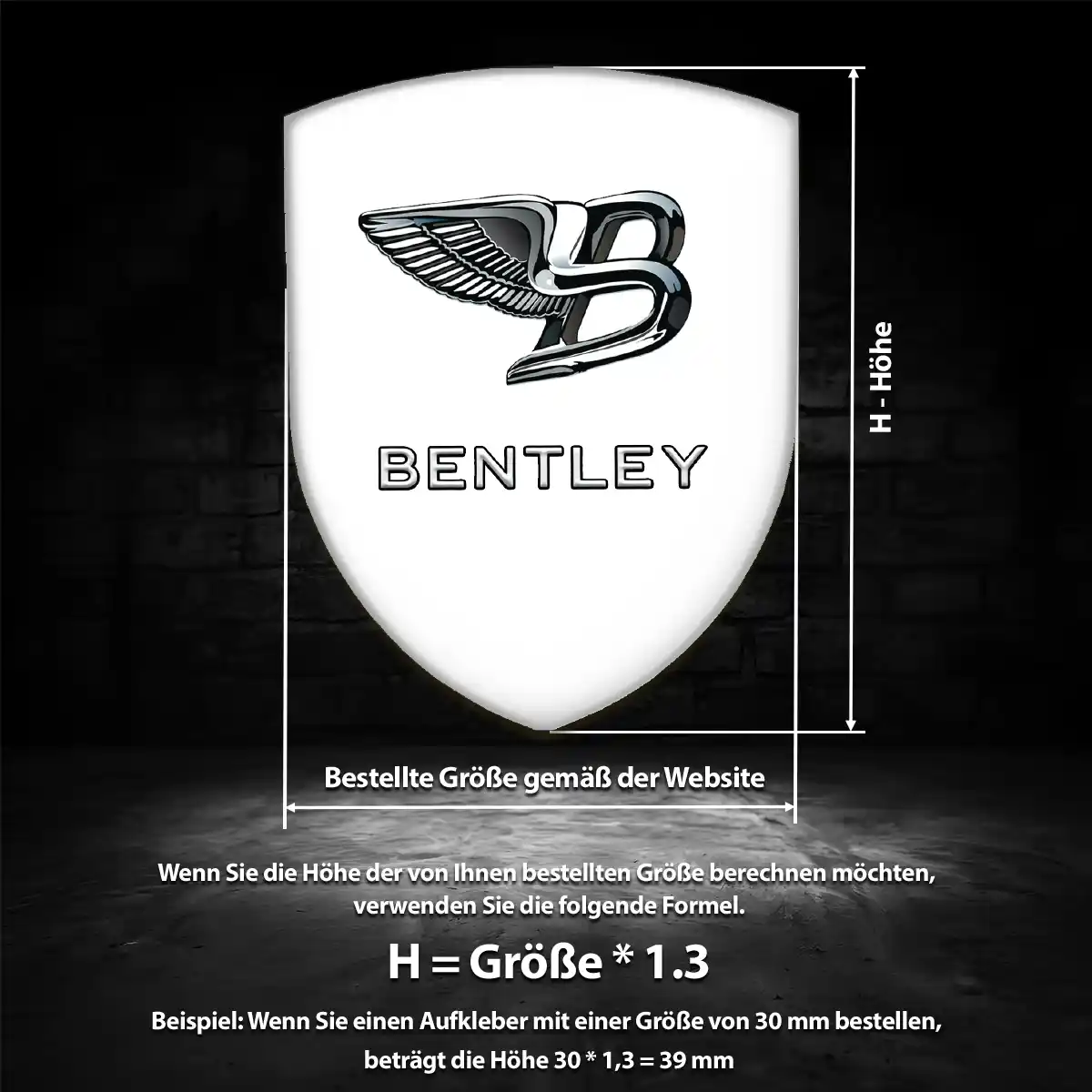 Bentley Emblem Aufkleber Luxus-Edition