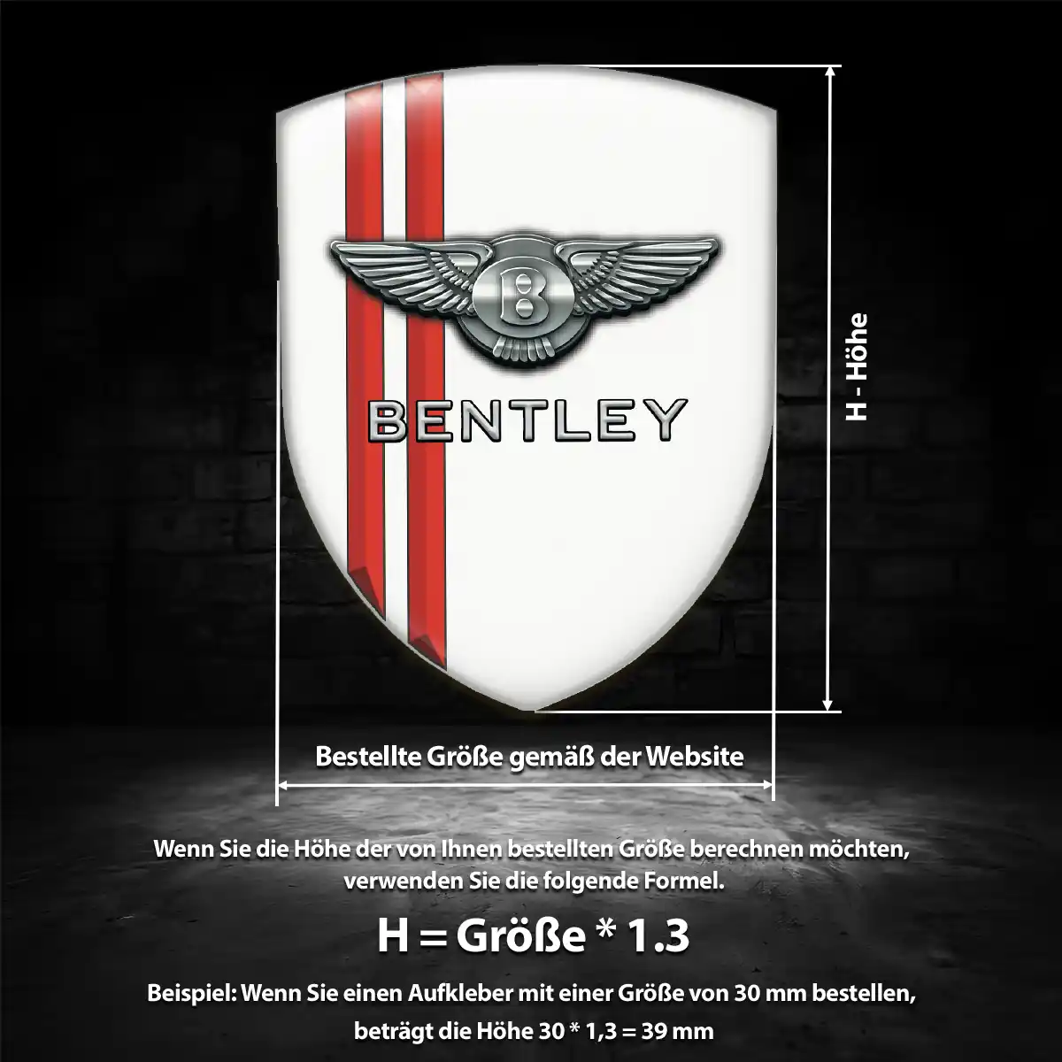 Bentley Emblem Aufkleber Markenedition