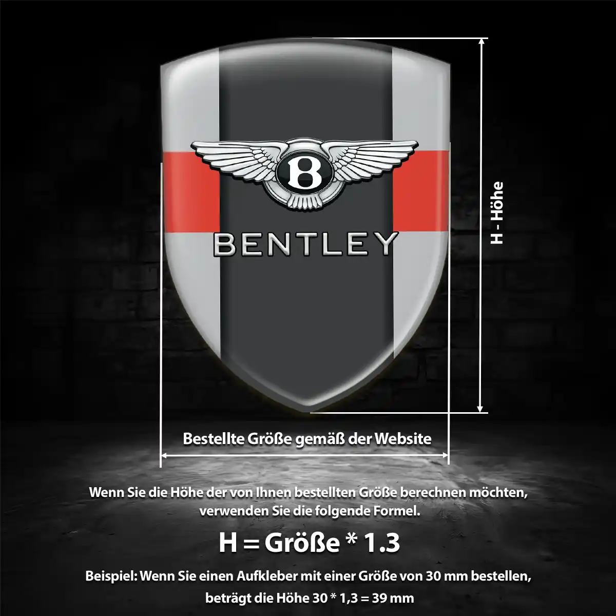 Bentley Emblem Aufkleber Modernes Design