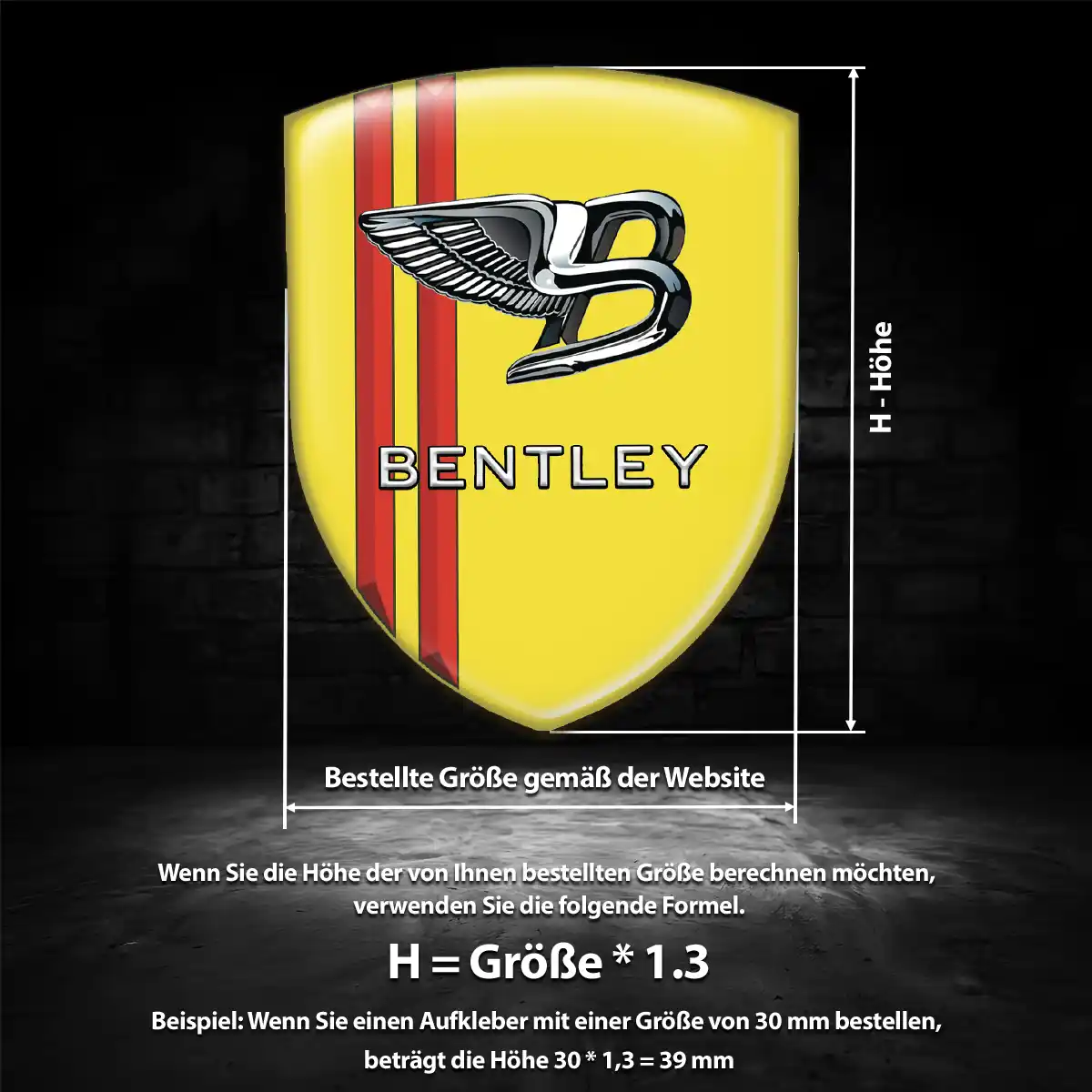 Bentley Emblem Aufkleber Premium-Edition