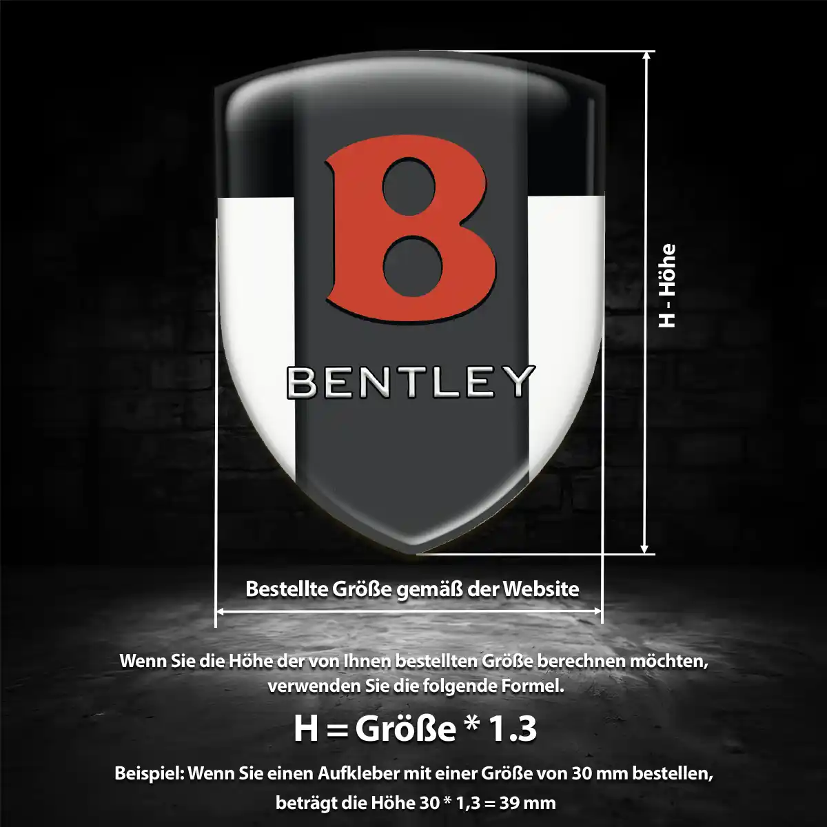 Bentley Emblem Aufkleber Spitzenqualität