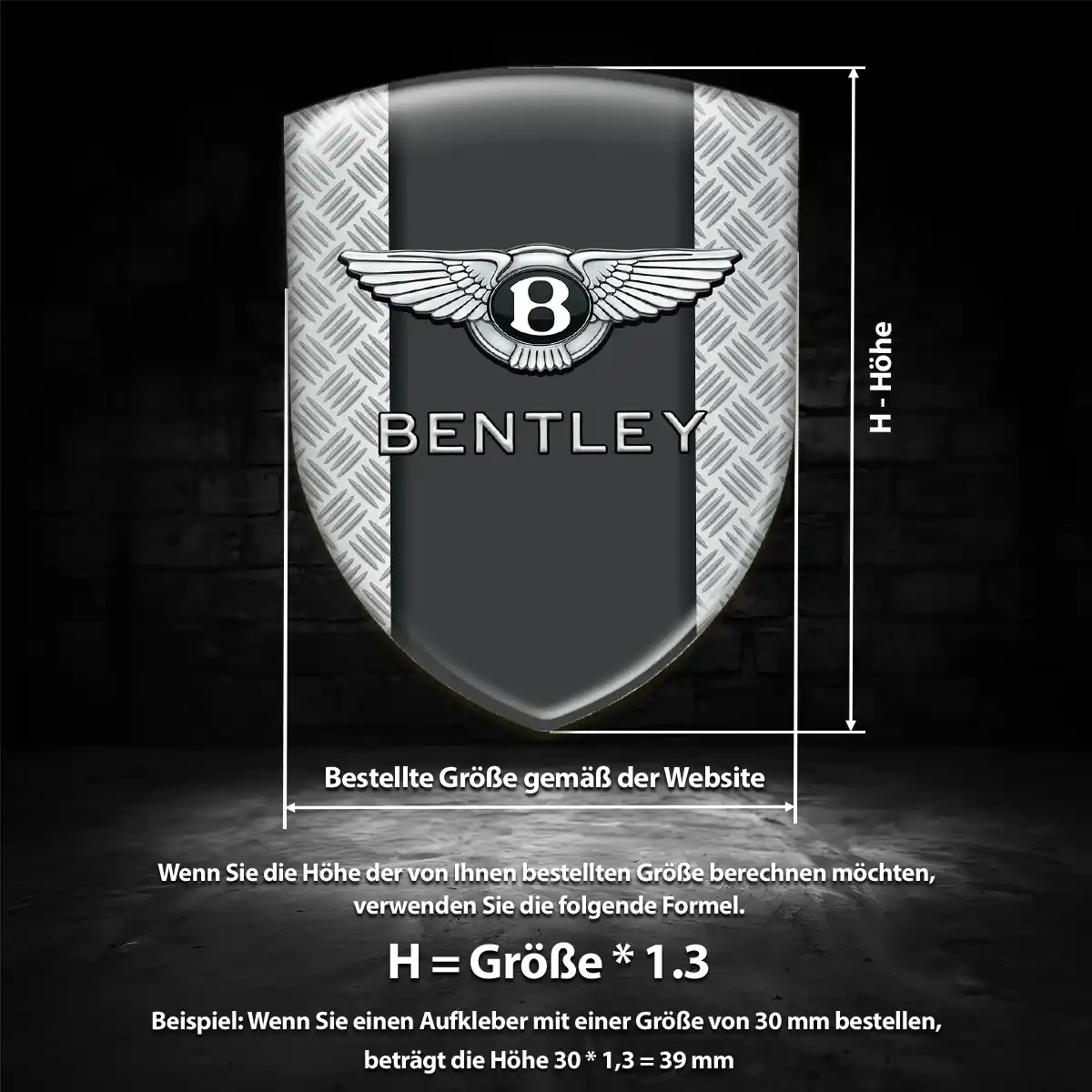 Bentley Emblem Aufkleber Wappen Anspruchsvolles Design