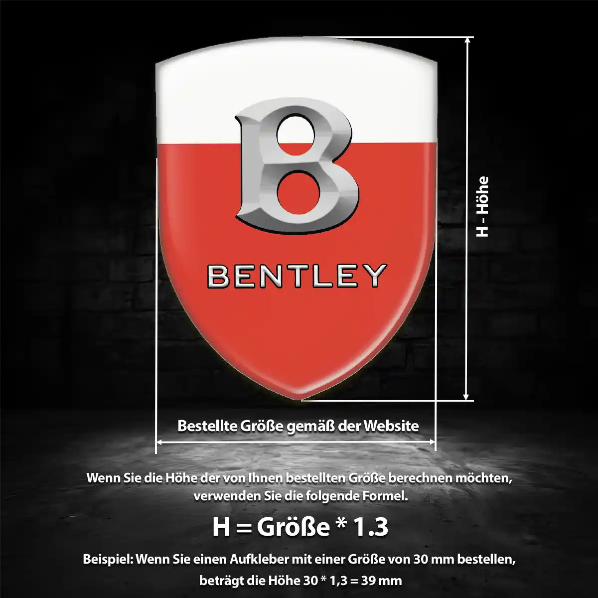 Bentley Emblem Aufkleber Wappen Auto Überzeugende Qualität
