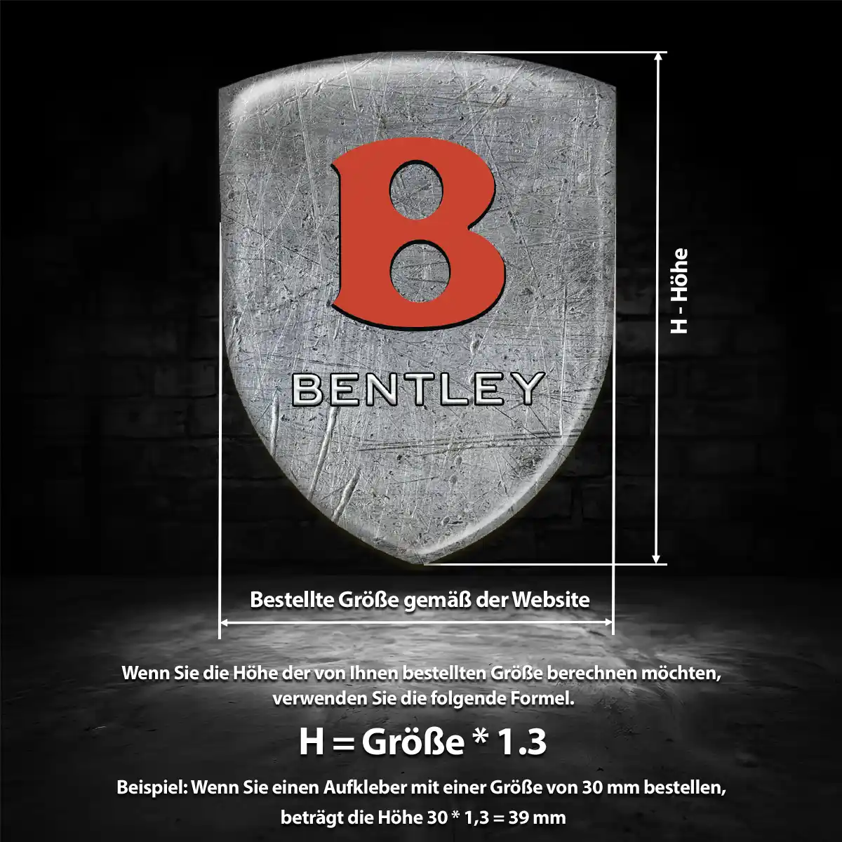 Bentley Emblem Aufkleber Wappen Auto Edles Design