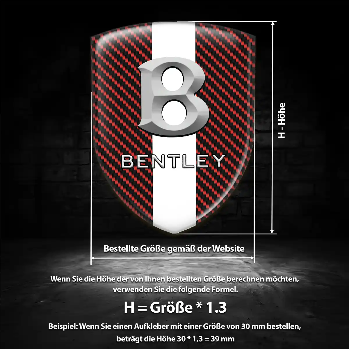 Bentley Emblem Aufkleber Wappen Auto Limitierte Auflage