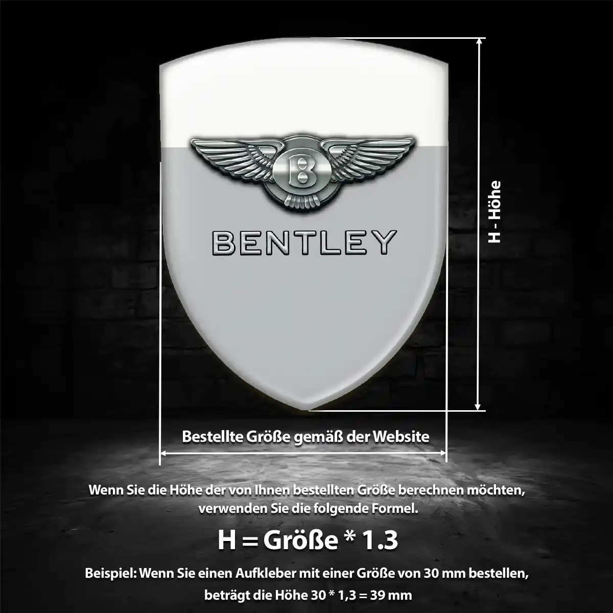 Bentley Emblem Aufkleber Wappen Auto Spitzenqualität