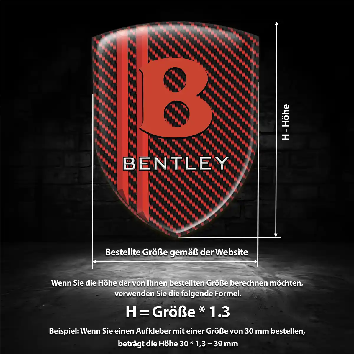 Bentley Emblem Aufkleber Wappen Limitierte Auflage