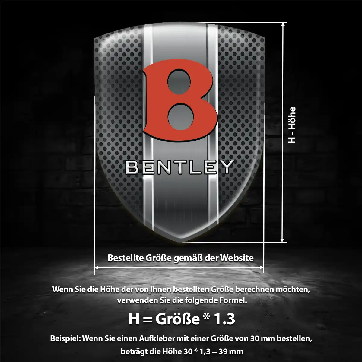 Bentley Emblem Auto Ausdrucksstarkes Design
