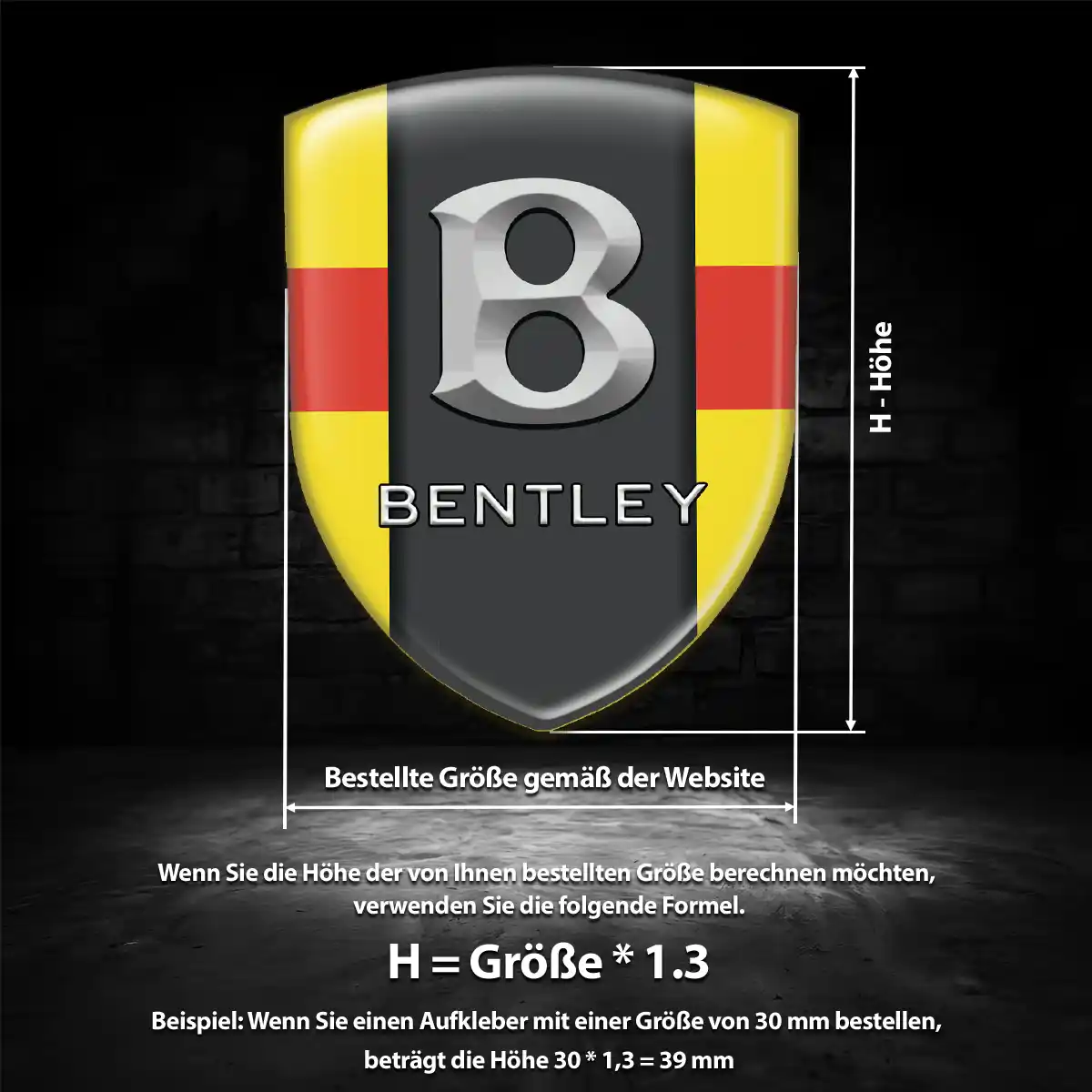 Bentley Emblem Auto Hochwertiges Harz
