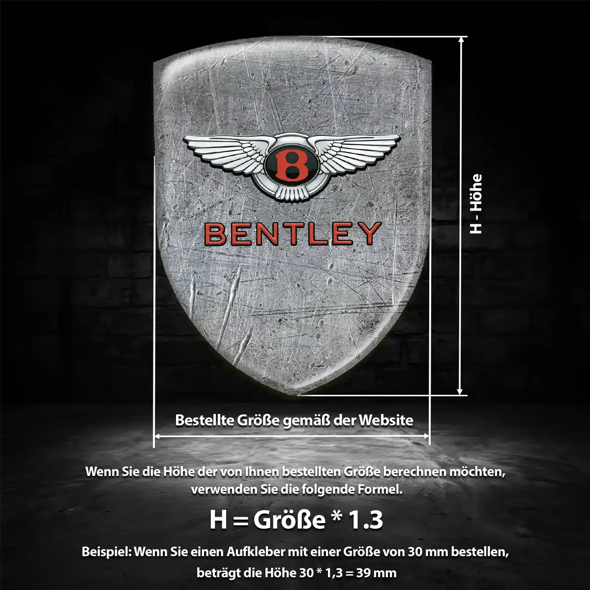 Bentley Emblem Auto Tuningfahrzeug