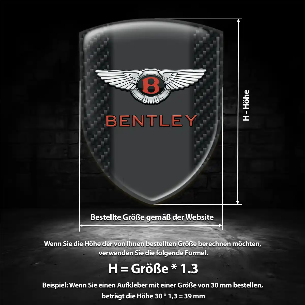 Bentley Emblem Wappen Aufkleber Auto Überzeugende Qualität