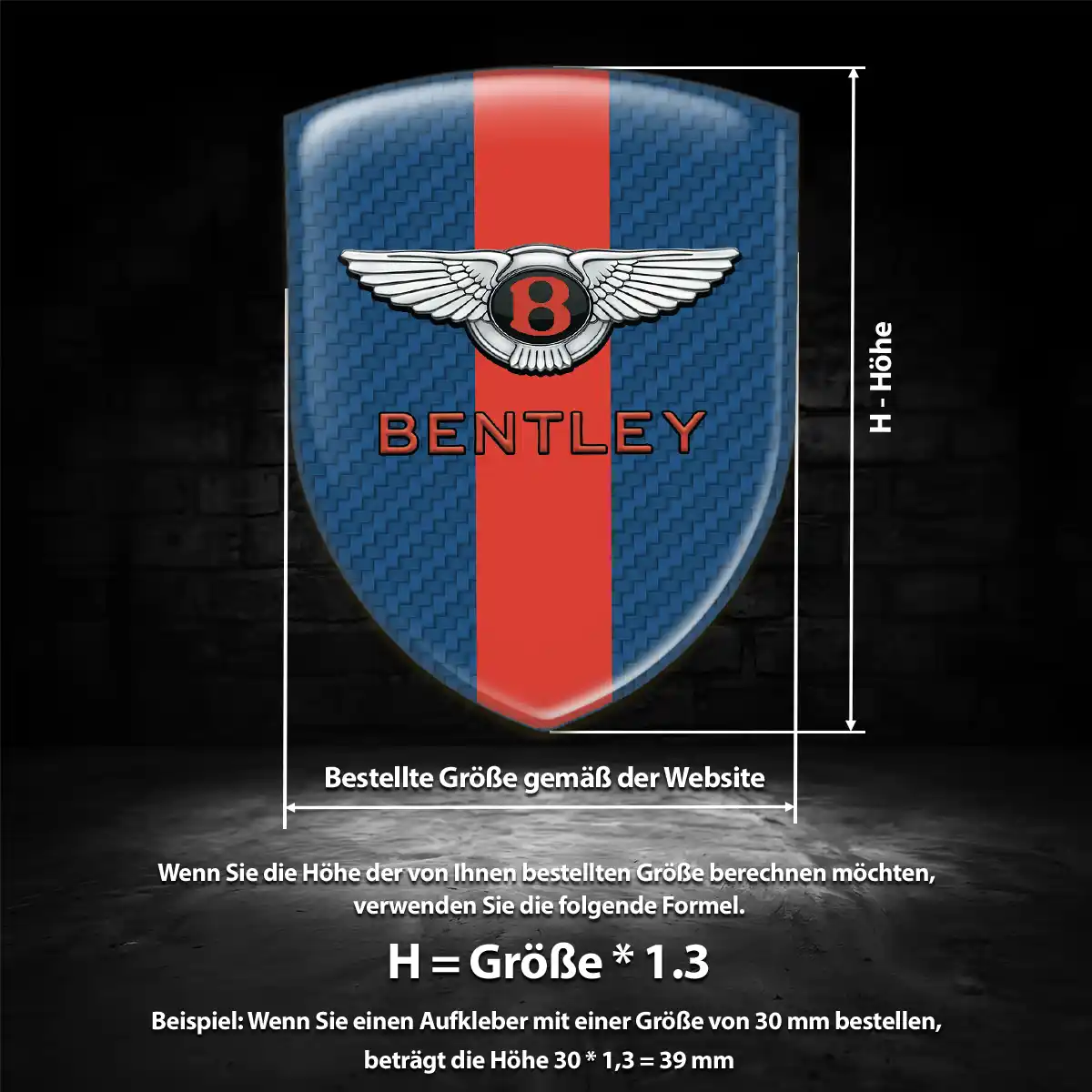 Bentley Emblem Wappen Aufkleber Auto Edles Design