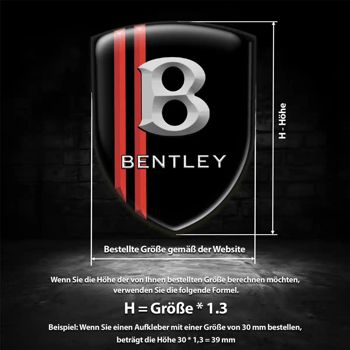 Bentley Emblem Wappen Aufkleber Auto Elegantes Design